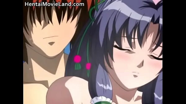 Japanese anime babe with huge boobs gets naughty