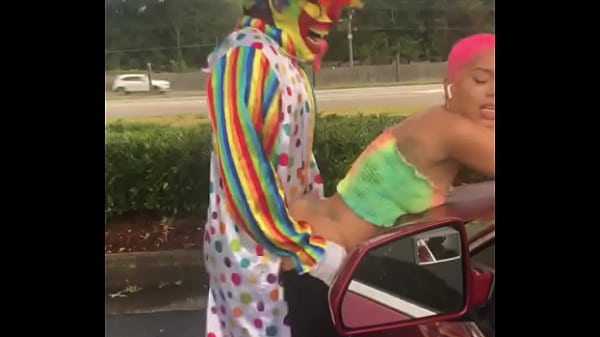 Gibby The Clown fucks Jasamine Banks in public doggystyle