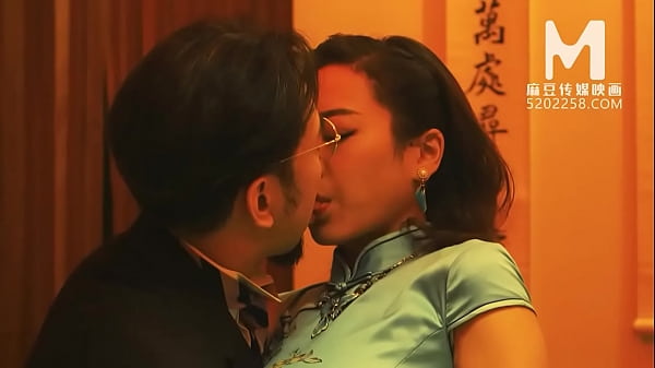 Chinese girl in qipao gets doggystyle massage