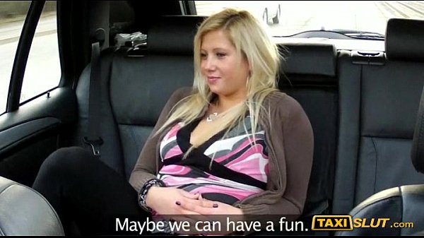 Candy Caine gets a blowjob from the taxi driver while they're on a date in public