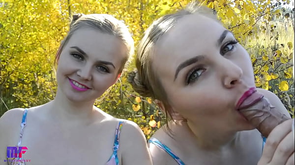Miss Fantasy outdoor blowjob in city park with big tits amateur public scene