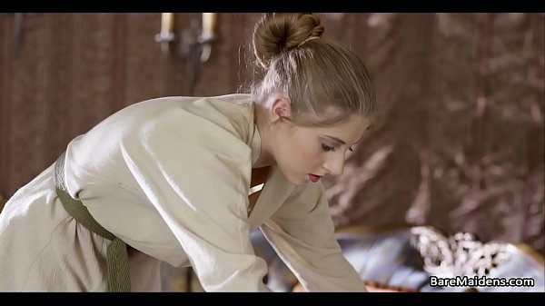 Alyce Anderson Teen Brunette Masturbation Fantasy with Natural Tits Maid