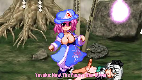 Yuyuko gives Youmu a naughty touhou paizuri