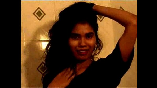 Hairy Indian girl masturbates in shower with dildo