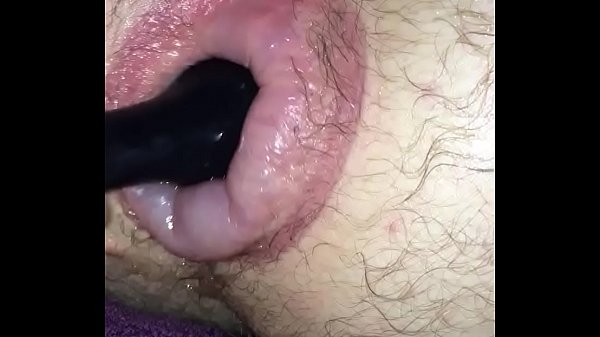 Horny amateur plays with man-pussy using toy