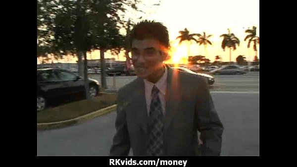 Teen hooker gets paid for sex with client