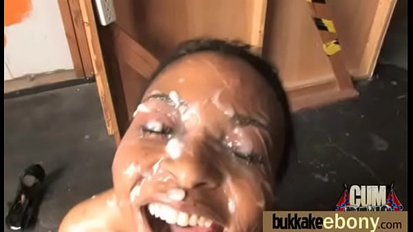 Ebony girl sucks multiple white dudes