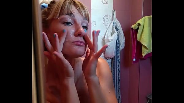 Sasha Bikeyeva gets a creamy facial cumshot