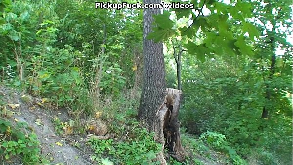 Blonde girl picked up for outdoor sex