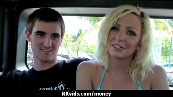 Teen hooker gets paid for sex with client