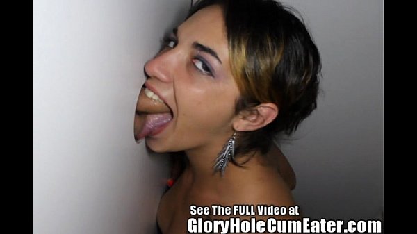 step mom serenza gloryhole cums on her face