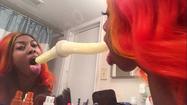 imanireign deepthroat training with ebony redhead slut