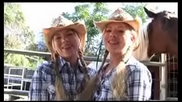 Blonde Texas Twins lesbian fingering and licking