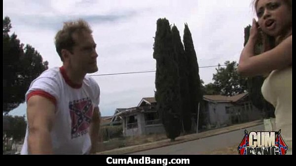 Ebony girl gets gangbanged by big cocks