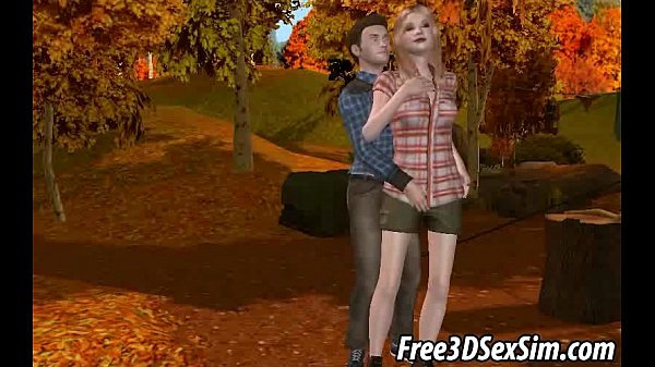 To0Nietart - Blonde 3D Cartoon Fucked in the Woods Hardcore Outdoor Scene