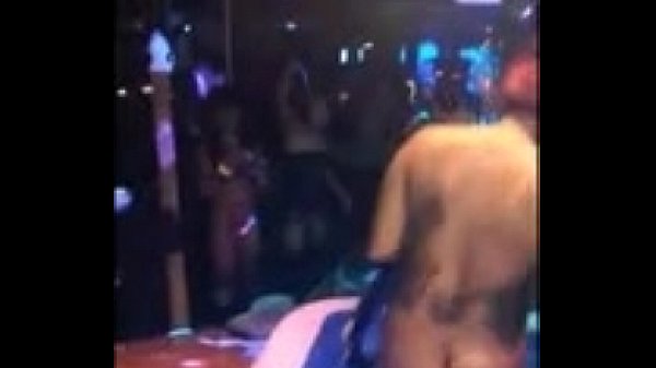 Ebony lesbians flashing nude in a club fight