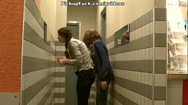 WTF Pass - Blonde Girl with Two Braids Gets Double BJ in Public