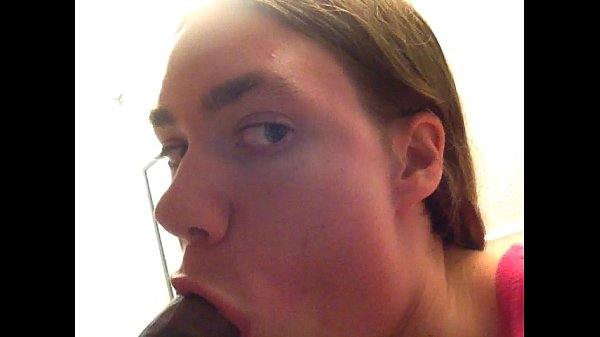 Ugly Crystal Has Some Blowing Skills gives a sloppy toilet blowjob