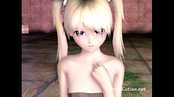 Busty anime teen masturbates alone