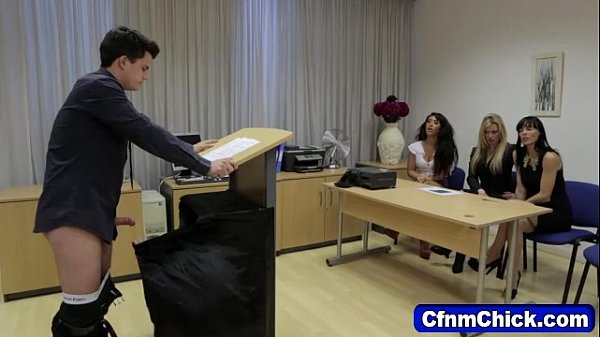 Mia-Ava humiliates loser with handjob cumshot and blowjob