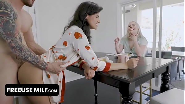 Haley Spades Blonde Freeuse Threesome with Tattoos and Big Butt