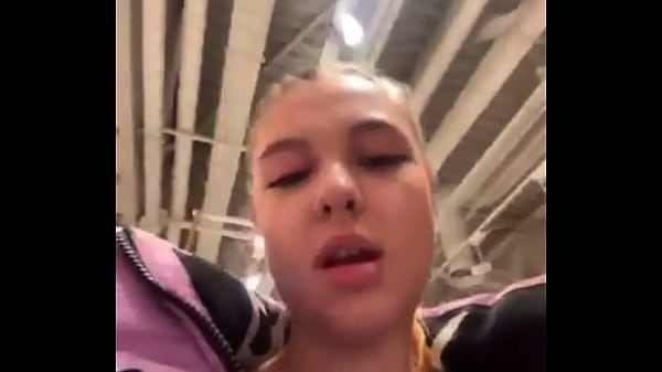 Teen with big natural tits fucks in public