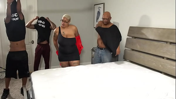 Lady Onyx blonde bbw gangbang with big black cocks