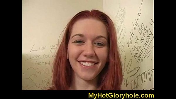 Ebony girl gives Gloryhole Blowjob