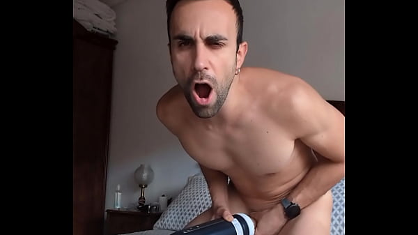 ZEUS RAY Masturbates with his Big Cock Erotic Toy