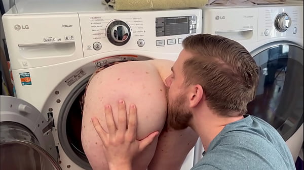 Stepmom stuck in washing machine gets fucked by Steve Rickz