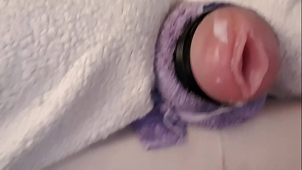 Chase Wilder covers fleshlight in cum after edging