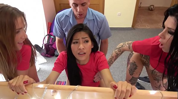 Polly Pons and friends from Fake Hostel get tattooed and wet in crazy group sex with squirting Czech and Thai soccer babes