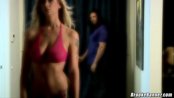 Brooke Banner FGE Blonde Housewife Cheats With Nick Manning Infront of Fireplace