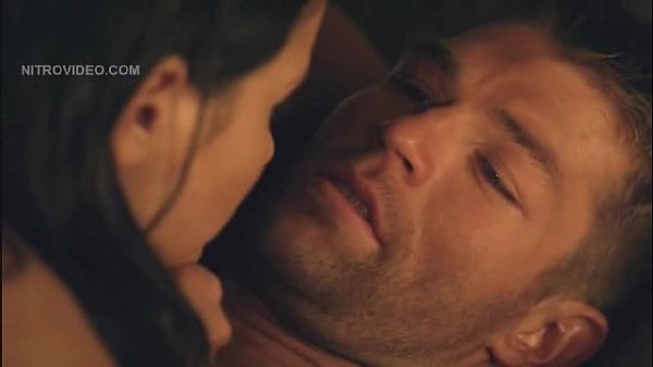 Katrina Law brunette nude fight scene with cock