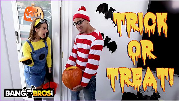 Evelin Stone Gets A Big Dick Treat From Bruno In A Funny Cosplay Trick Or Treat Scene