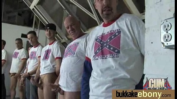 Black porn star Ciurybury takes on multiple dicks in bukkake facial