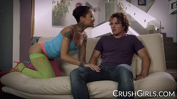 Honey Gold fucked hard by stepbrother in stockings