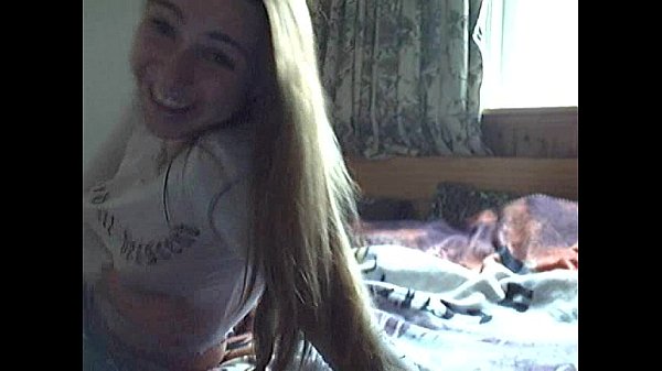 Girl stripping on web cam and self pleasure