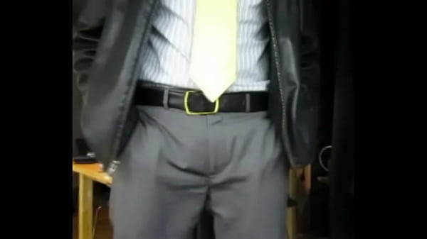 Businessman Florsheim Jerks Off in Suit and Black Jacket
