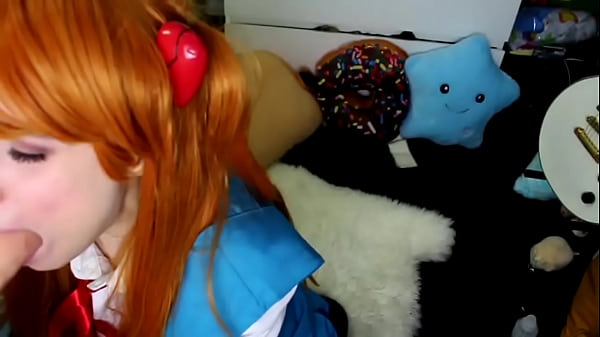 Lana Rain as Asuka in school uniform roleplay