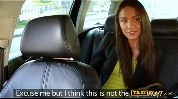 Nataly brunette amateur taxi driver gets a public blowjob