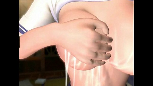 College girl with big tits gets cum shot in 3D