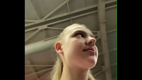 Teen with big natural tits fucked by trainer in gym