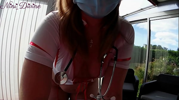 Nini Divine nurse POV blowjob with Orel and her big natural tits and huge ass