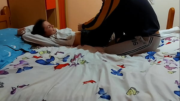 Petite brunette girlfriend fucked rough by boyfriend