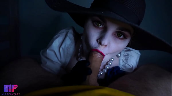 Mrfantasy fucks Miss Fantasy in Resident Evil Village Lady Dimitrescu cosplay POV blow job