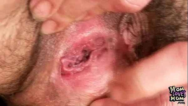 Czech mature mom Hedvika fingering hairy pussy with dildo close-up