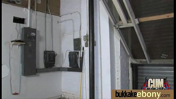 Ciurybury in interracial bukkake with multiple cocks