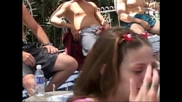 Teen brunette gets double penetration and facial in outdoor threesome
