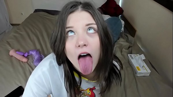 Young girl Katya Letova plays with dildo and cums multiple times